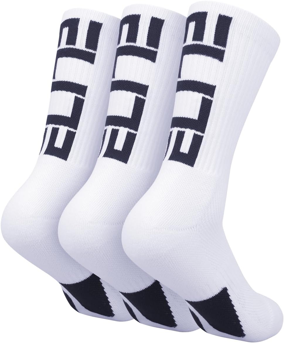Elite Basketball Crew Socks for Men and Women, Cushion Performance Athletic Basketball Socks