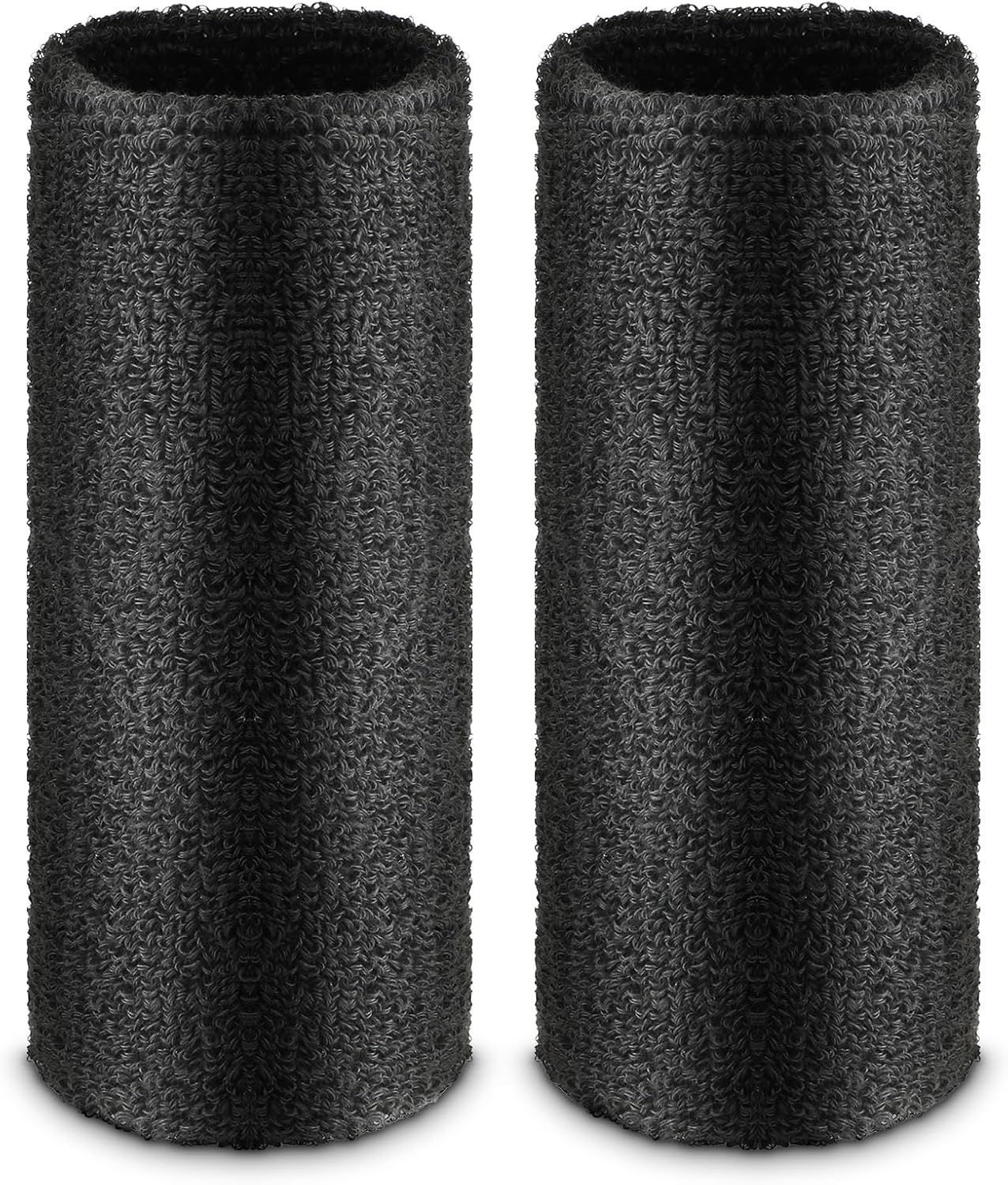 Wrist Sweatbands Elastic Sport Wristbands 6 Inch Absorbent Terry Cloth Armbands Long Cotton Athletic Wrist Bands for Working Out Football Basketball Tennis Gym Costumes Cosplay