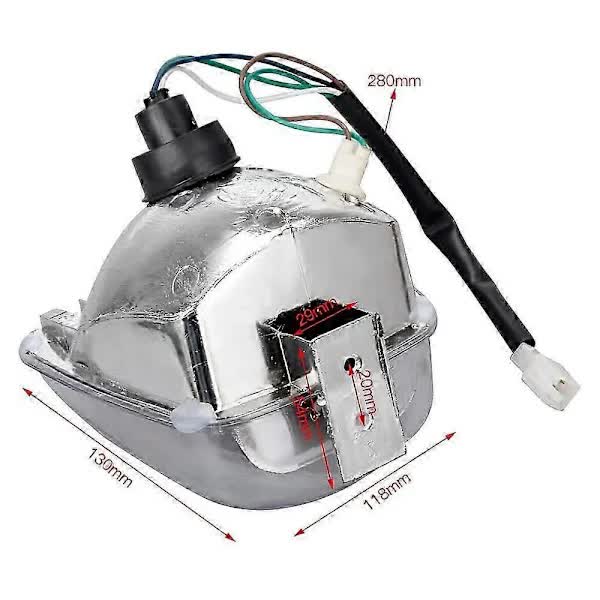 ATV Headlight Insert Compatible with 50Cc 70Cc 90Cc 110Cc 125Cc 4-Stroke