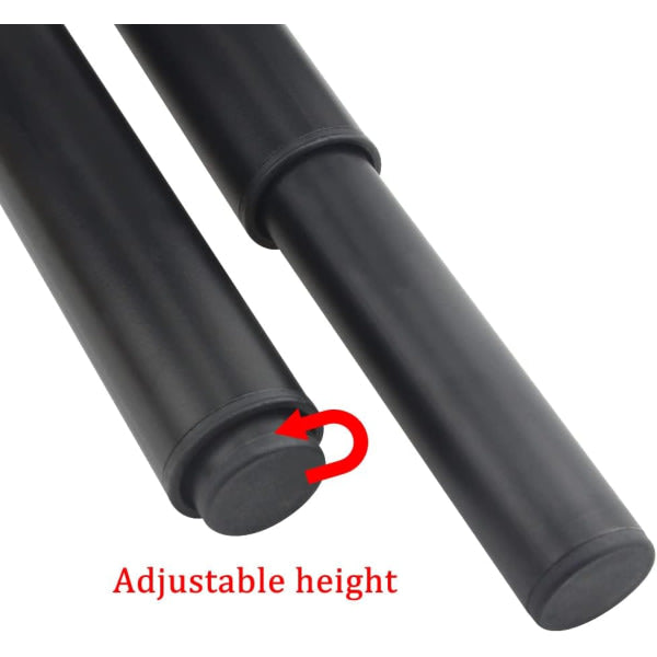 (25-42 cm, black) Set of 4 sturdy adjustable metal furniture legs
