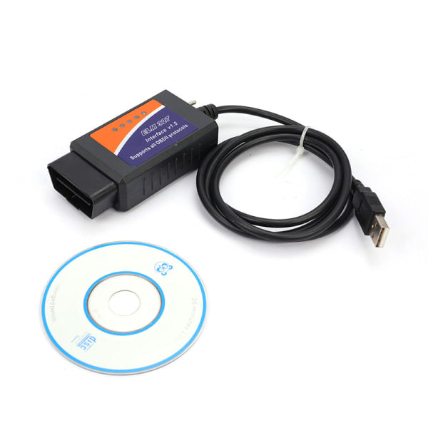 ELM327 USB V1.5 Interface Adapter with CH340 25K80 Chip Compatible with Forscan ELMconfig One Size