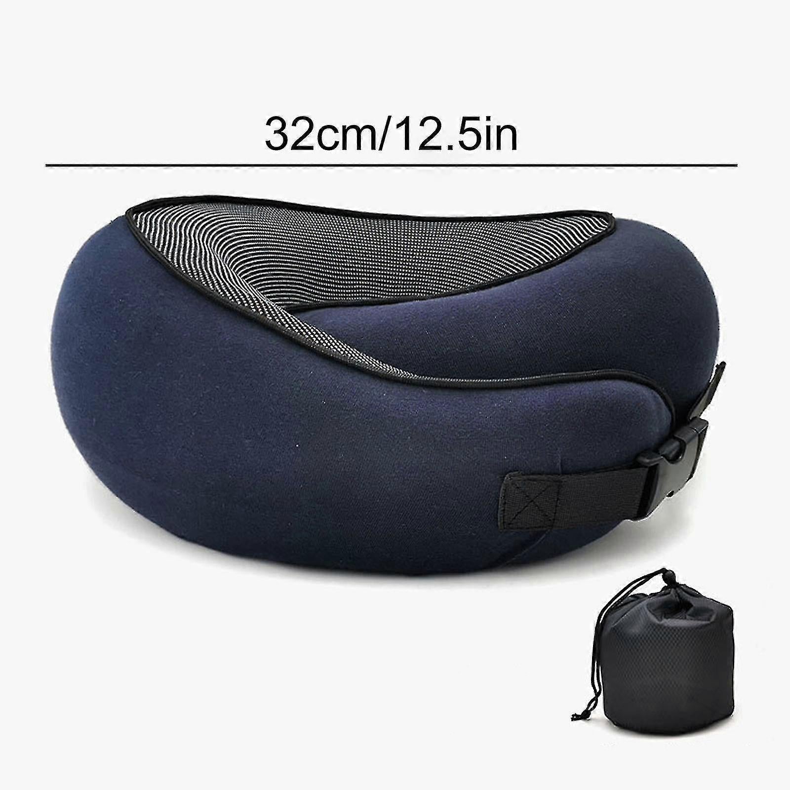 Travel Neck Pillow U-Shaped Memory Cotton Neck Pillows Massage Neck Pillow Sleeping Airplane Pillow Cervical Health Care Pillow grey