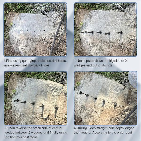 Wedge molds/Stone wedge for stone cracking 18 mm 5-pack