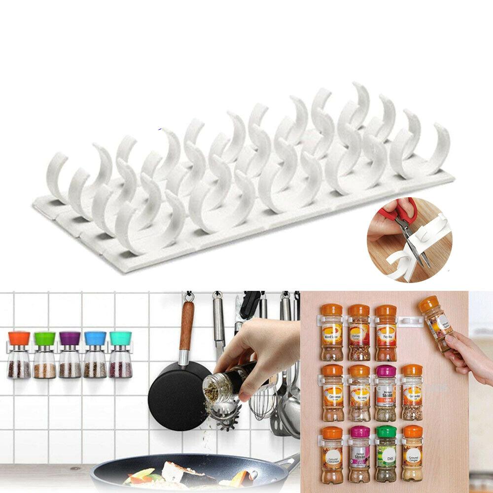 White Spice Rack Organizer 4-Pack for 20 Spices