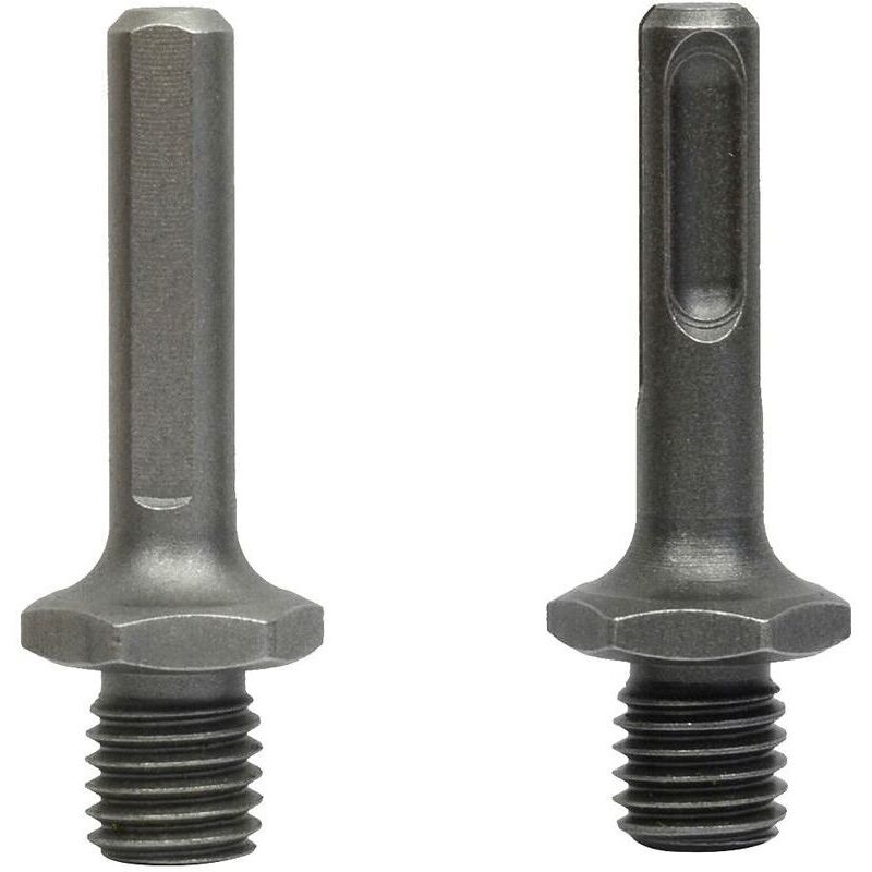 M14 external thread to SDS Plus internal thread and internal triangle adapter for drill grinder, from DEBUNS