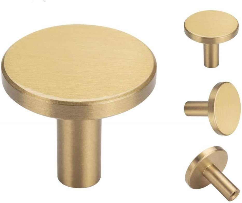 Set of 4 wall hooks in brushed brass, towel hooks in gold