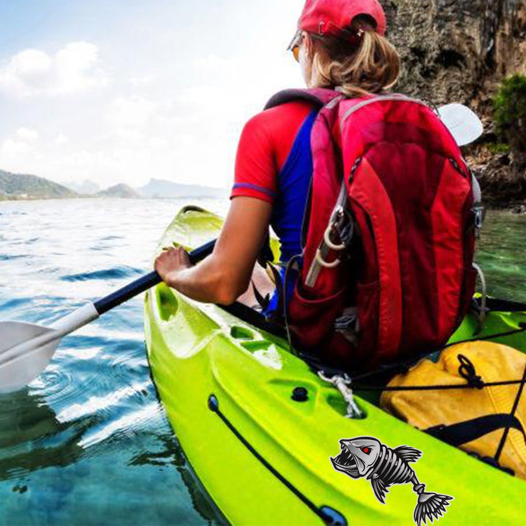 Kayak Fishing Boat Decal Sticker Set of 2, 25x13cm Reflective Car Decal Accessories