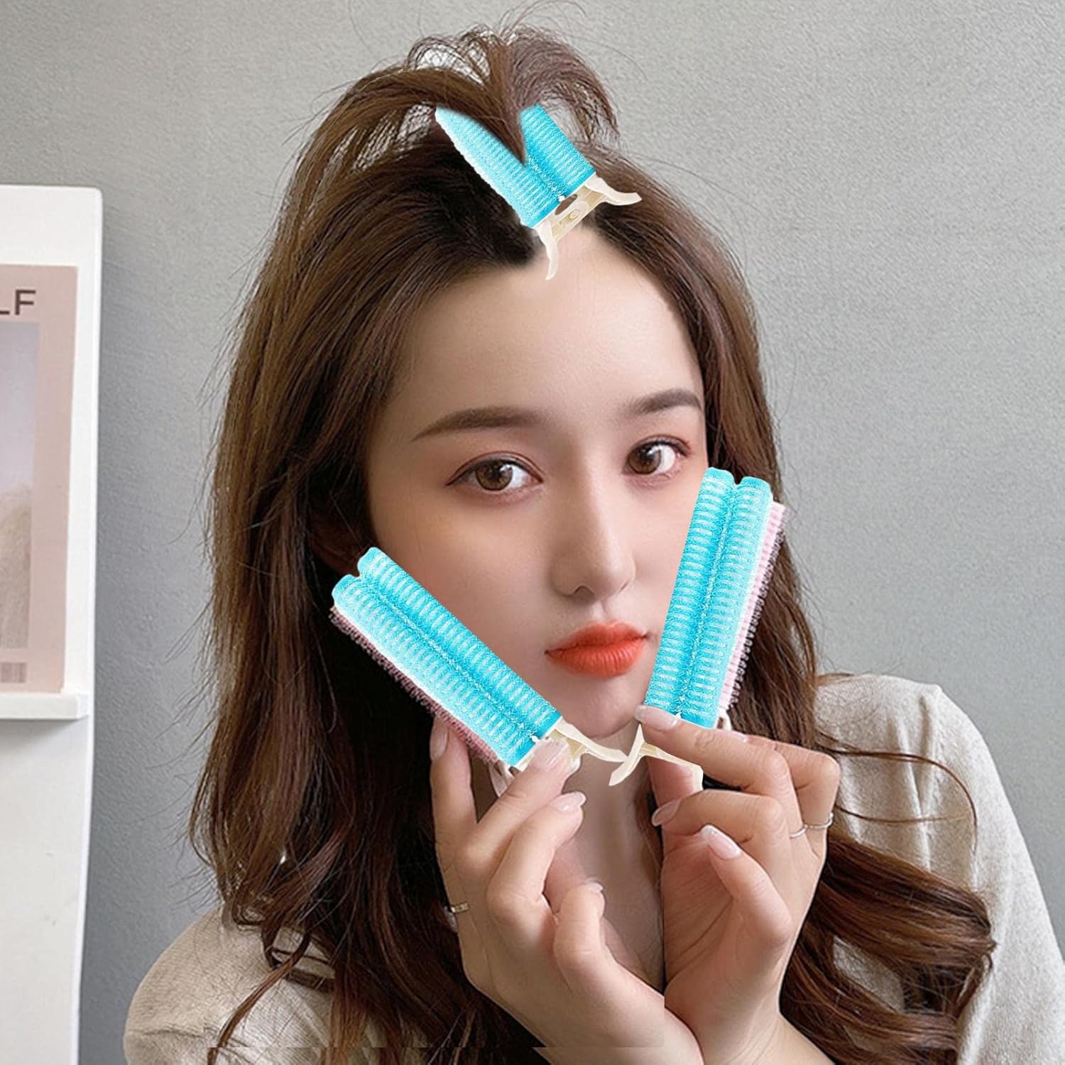 Volumizing Hair Root Clips - Set of 10 Magic Clips for Hair Volume - Hair Root Fluffy Hair Clip Head Seamless Hair Clip Curling Barrel -