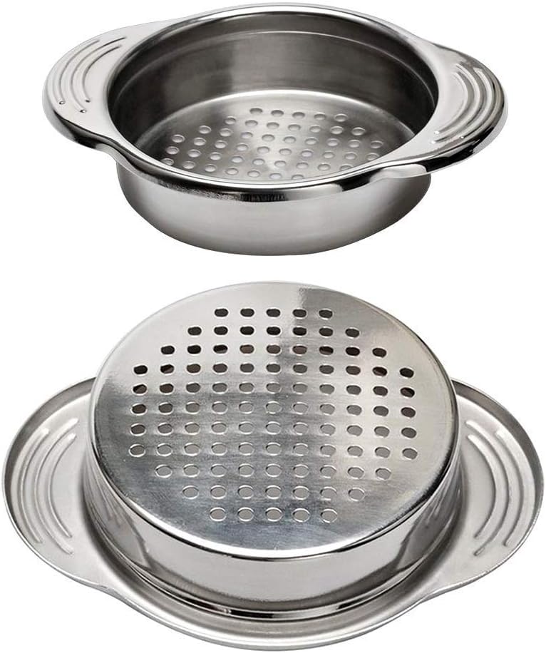 2-Pack Steel Food Can Drainer Strainer, Sieve Tuna Can Oil Press Tuna Can Oil Squeezer Oil Drainer Can Opener, Can Strainer Kitchen Tools
