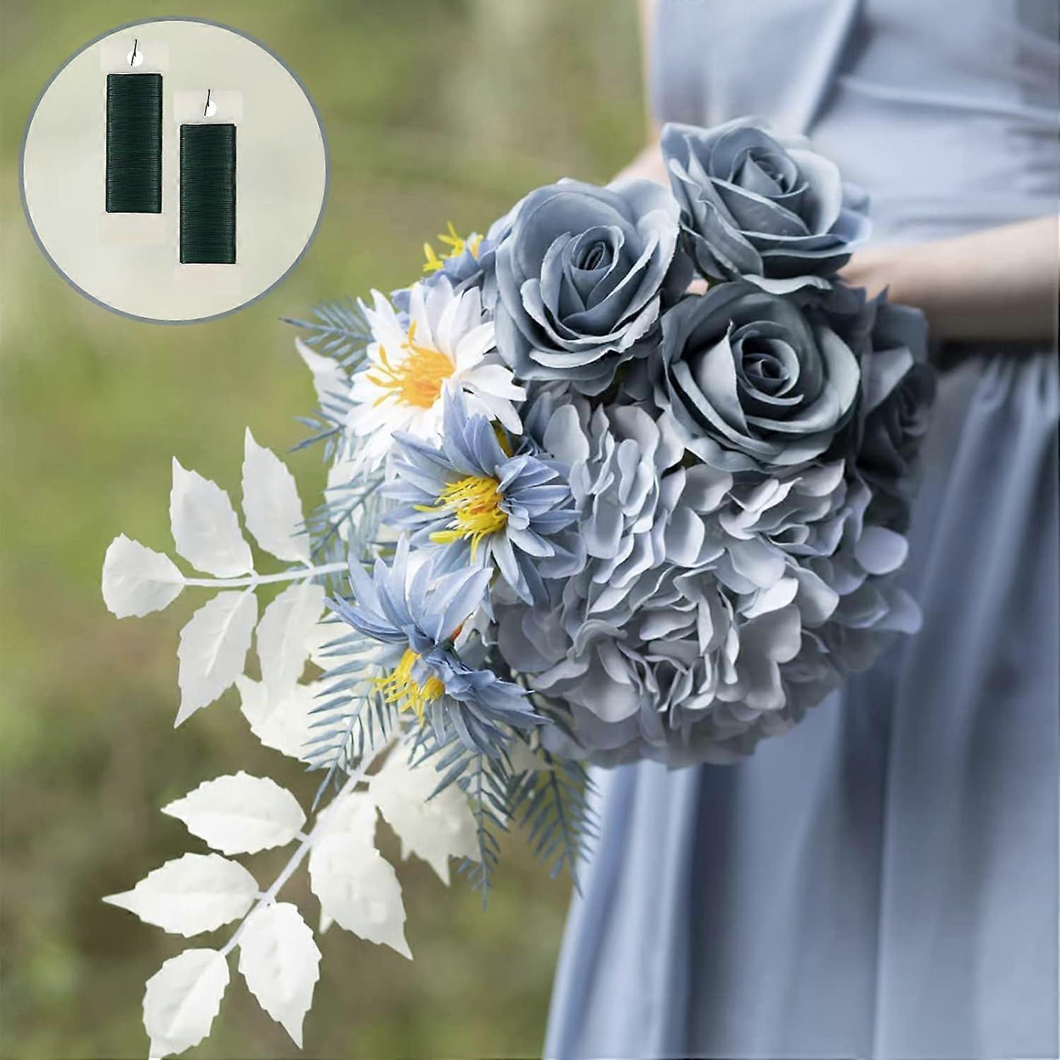 Green Floral Wire for Wreath Tying, 2 Rolls