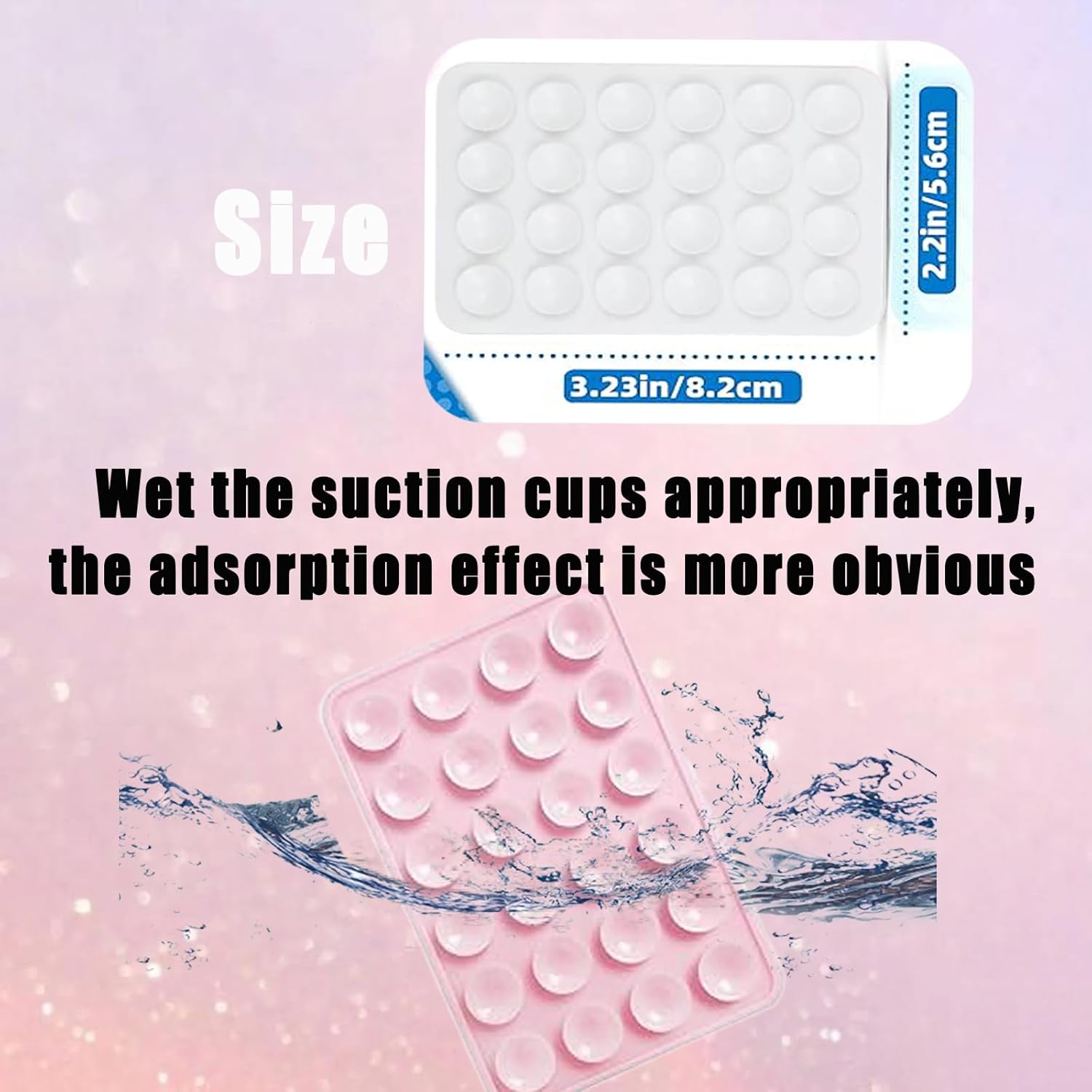 5pcs Silicone Suction Cup Phone Case Mount for Walls, Non-Slip Sticky Plate Compatible with Most Phones