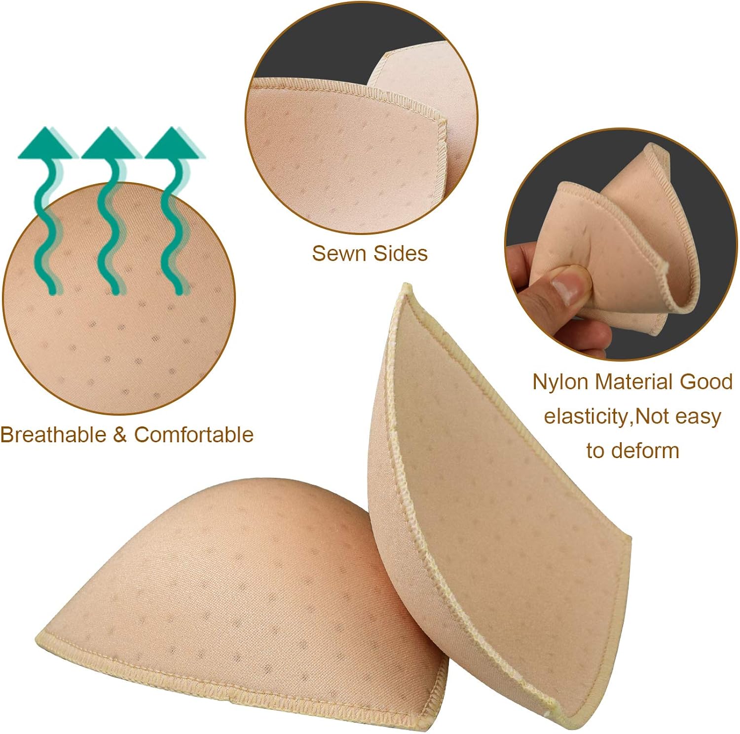 Bra Pads Insert 5 Pairs. Bra Pads Breathable Dcup