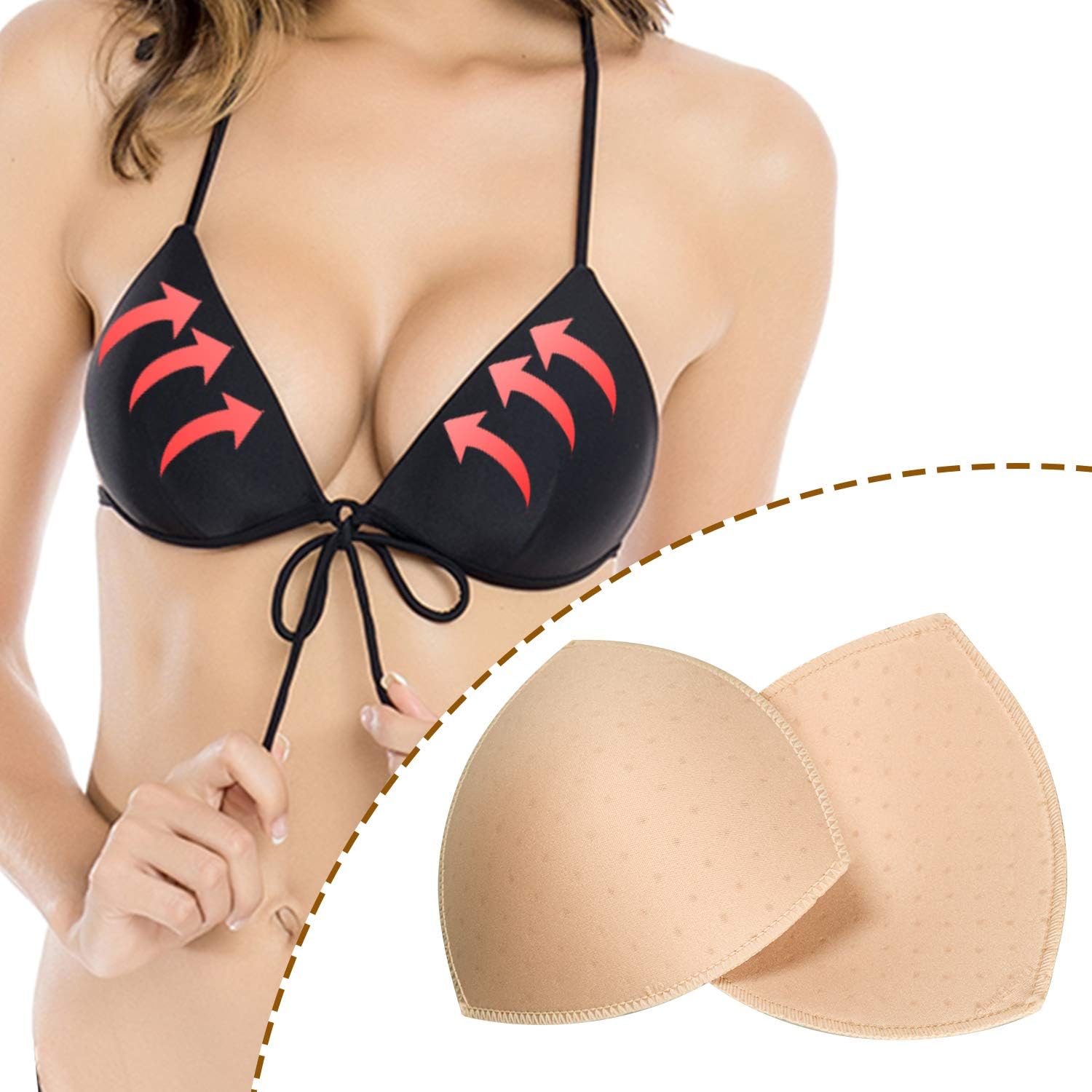 Bra Pads Insert 5 Pairs. Bra Pads Breathable Dcup