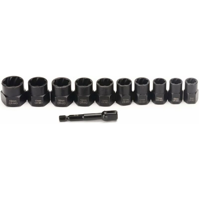 Impact Tool Set 11-Piece 9.5mm Bolt with Toolbox