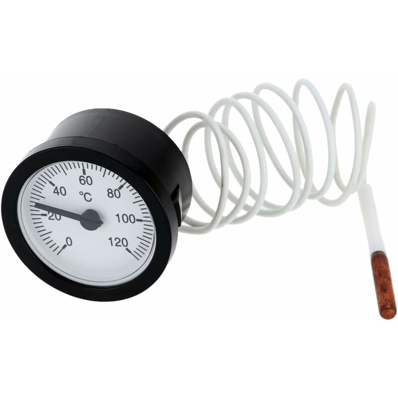 Dial Thermometer Capillary Gauge 0-120°C with 1m Sensor for Liquid Water Temperature Measurement