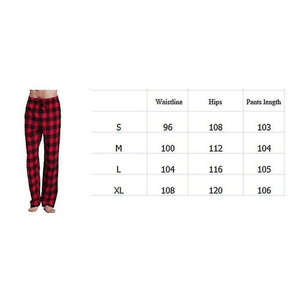 Men's Pajama Pants with Pockets, Soft Flannel Plaid Pajama Pants for Sleep M Gray