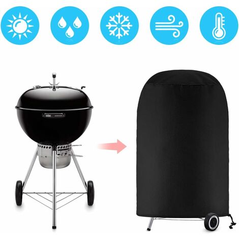 Grill cover, round grill cover, grill cover tarpaulin, grill cover tarpaulin waterproof anti-UV protection (70 x 70 cm),