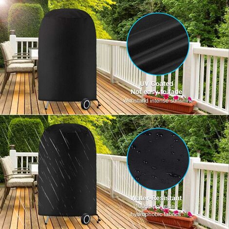 Grill cover, round grill cover, grill cover tarpaulin, grill cover tarpaulin waterproof anti-UV protection (70 x 70 cm),