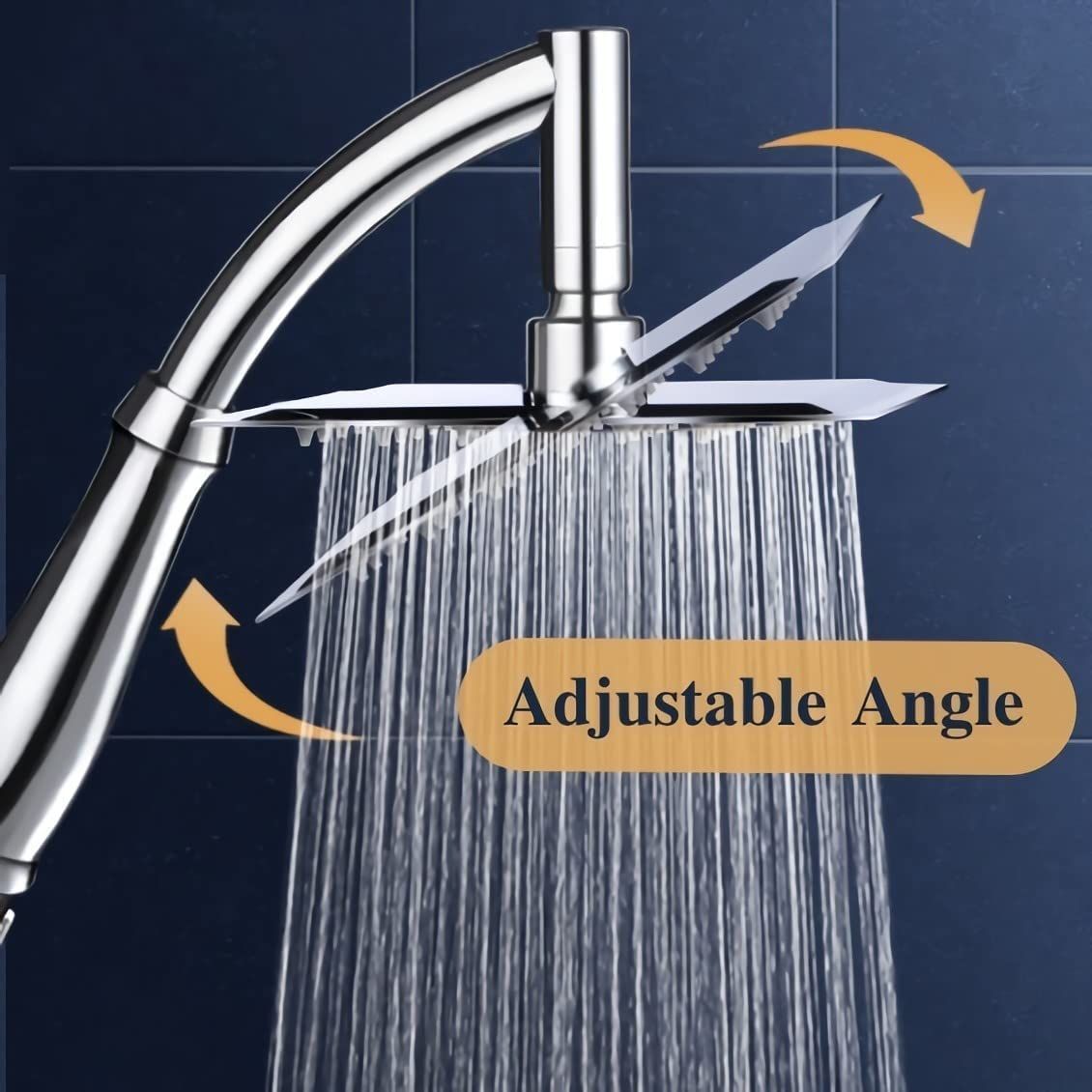 Rain Shower Head High Pressure Large Square Chrome Finish Universal Replacement Shower Accessories