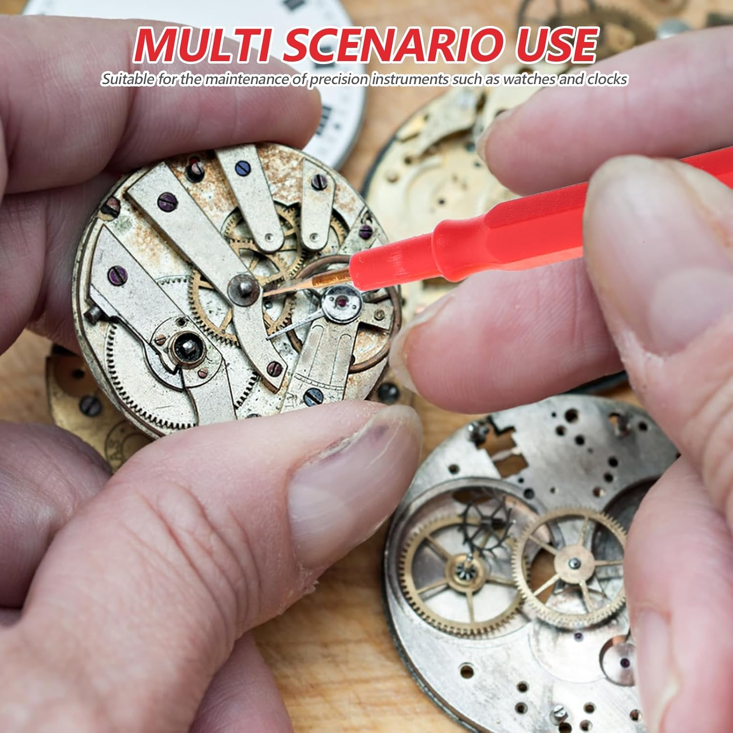 1 Set Plastic Watch Repair Kit Professional Plastic Watch Oiler Set for All Watches and Pocket Watches Small Portable Pen with Oil Cup Easy Use