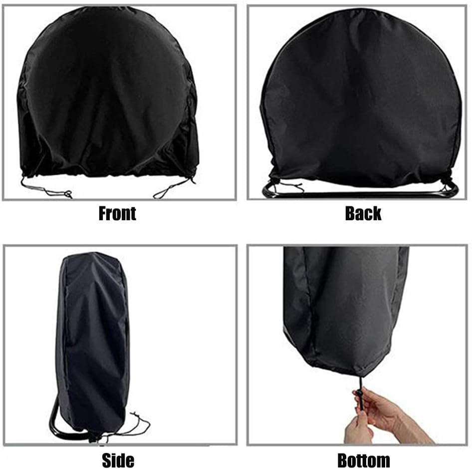 Industrial Fan Cover Waterproof Dustproof Outdoor Fan Cover for 18"&20" Industrial Floor Fan Heavy Duty High Velocity Floor Fan Covers(Black)