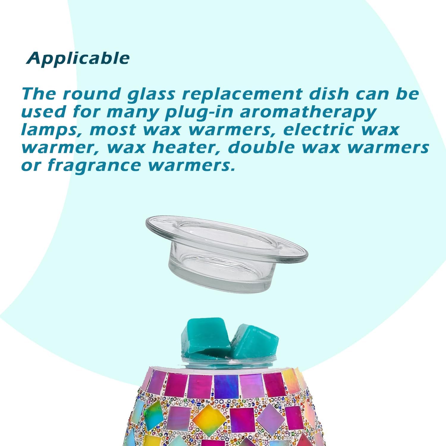 2Pcs Replacement Wax Warmer Dish for Electric Oil Aromatherapy Burner/Warmer, 4.5Inch Wax Melter Wax Warmer Replacement Dish Lamp Wax Tart Oil Warmer (4.5in/115mm), CMD00001