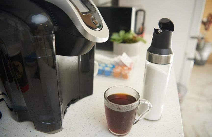 Stainless Steel Improved Design Upgraded Sugar or Creamer Dispenser & Shaker with Labels for Beverages and Cooking Cream Dispenser for Coffee Bar Accessories and Organizer