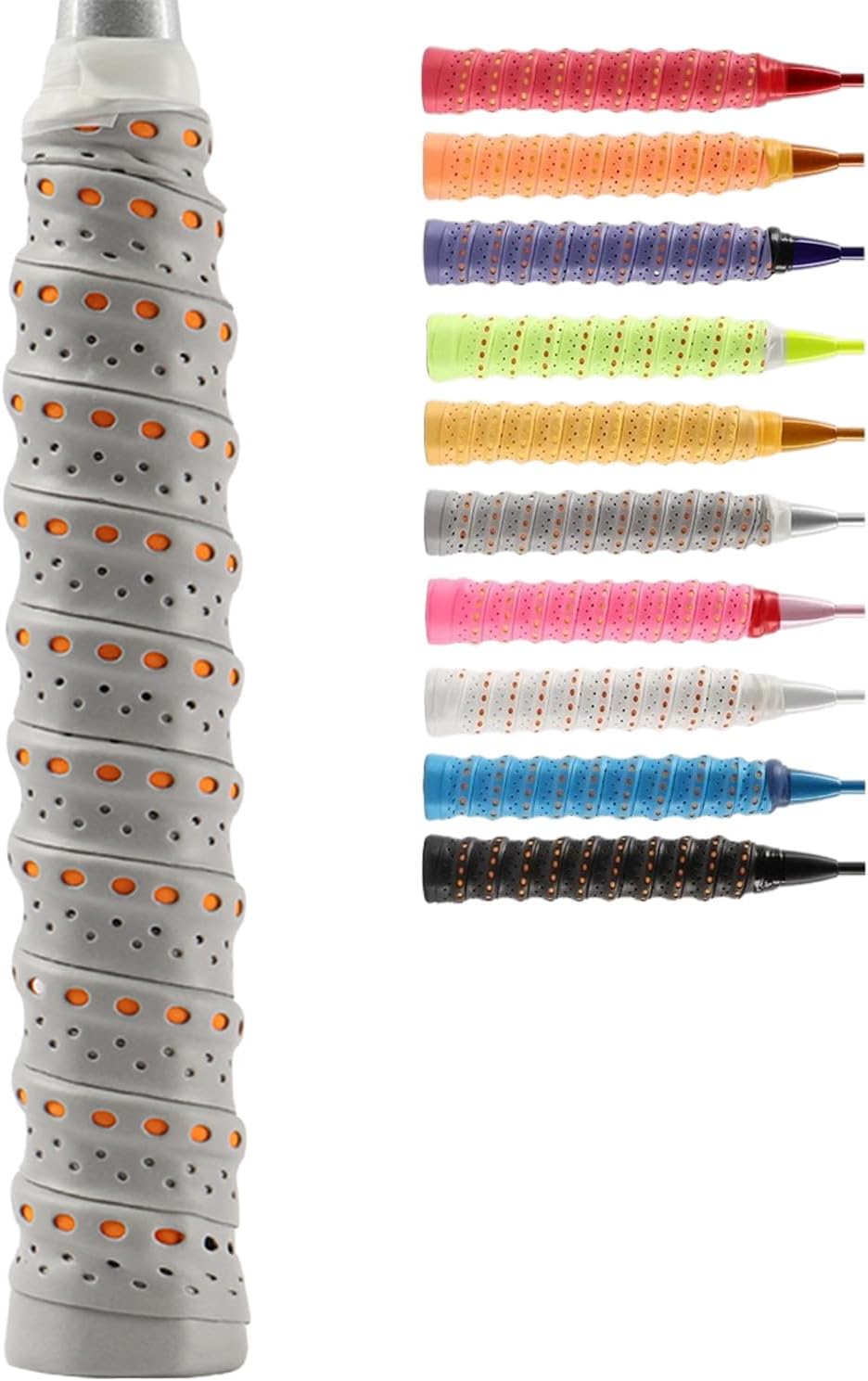 5PCS Tennis Racket Grip Tape, Racket Overgrip Tape That Stays Dry & Absorbs Sweat with Velvety Comfort. for Tennis Rackets,Fishing Rods.Wrap Your Racquet for High Performance