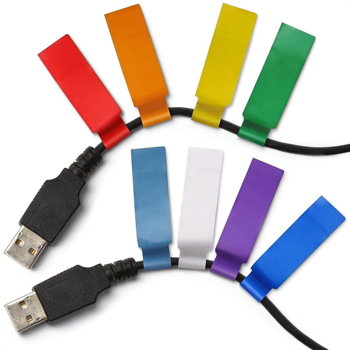 240 pcs Cable Labels, Waterproof Labels - Waterproof Wire Labels, Writable Stickers, Identification Labels, Wire Labels (8 sheets/sheet), Laser Printer Labels, Charger Labels