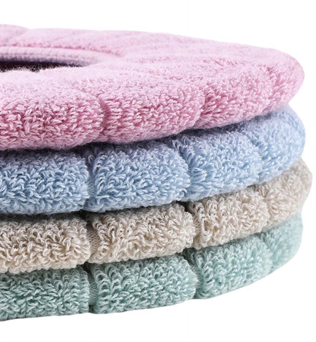 Toilet Seat Cushion - 4-Pack - Elastic Washable Fabric - Soft - Thickened and Warm - Toilet Seat Cover - Soft Toilet Seat - Toilet Seat Cover - Toilet Seat Cover - Reusable - Washable