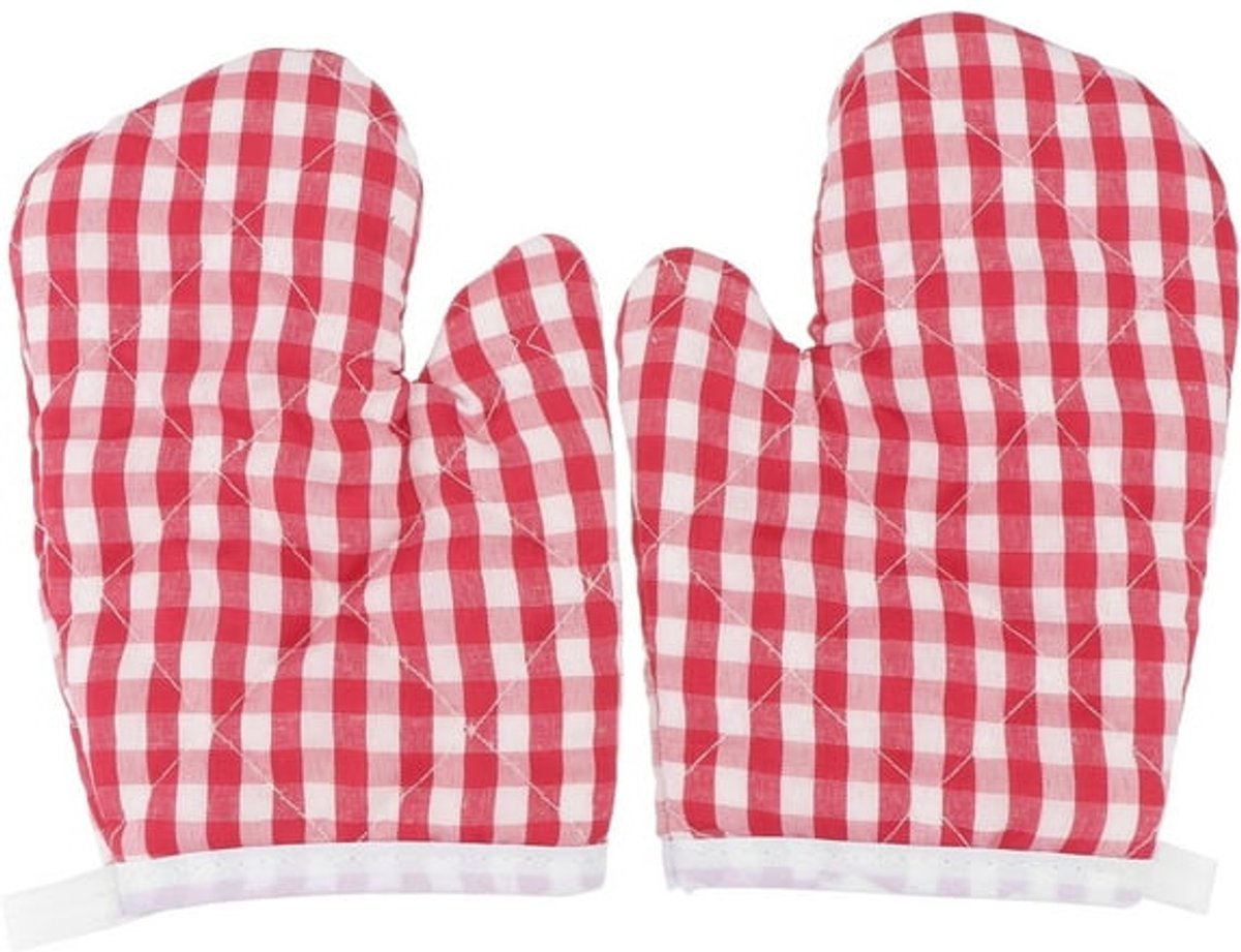 Children's Oven Mitts - Oven Mitts - Red Kitchen Mitts Oven Mitts Heat Resistant Cooking Baking Microwave - Kitchen