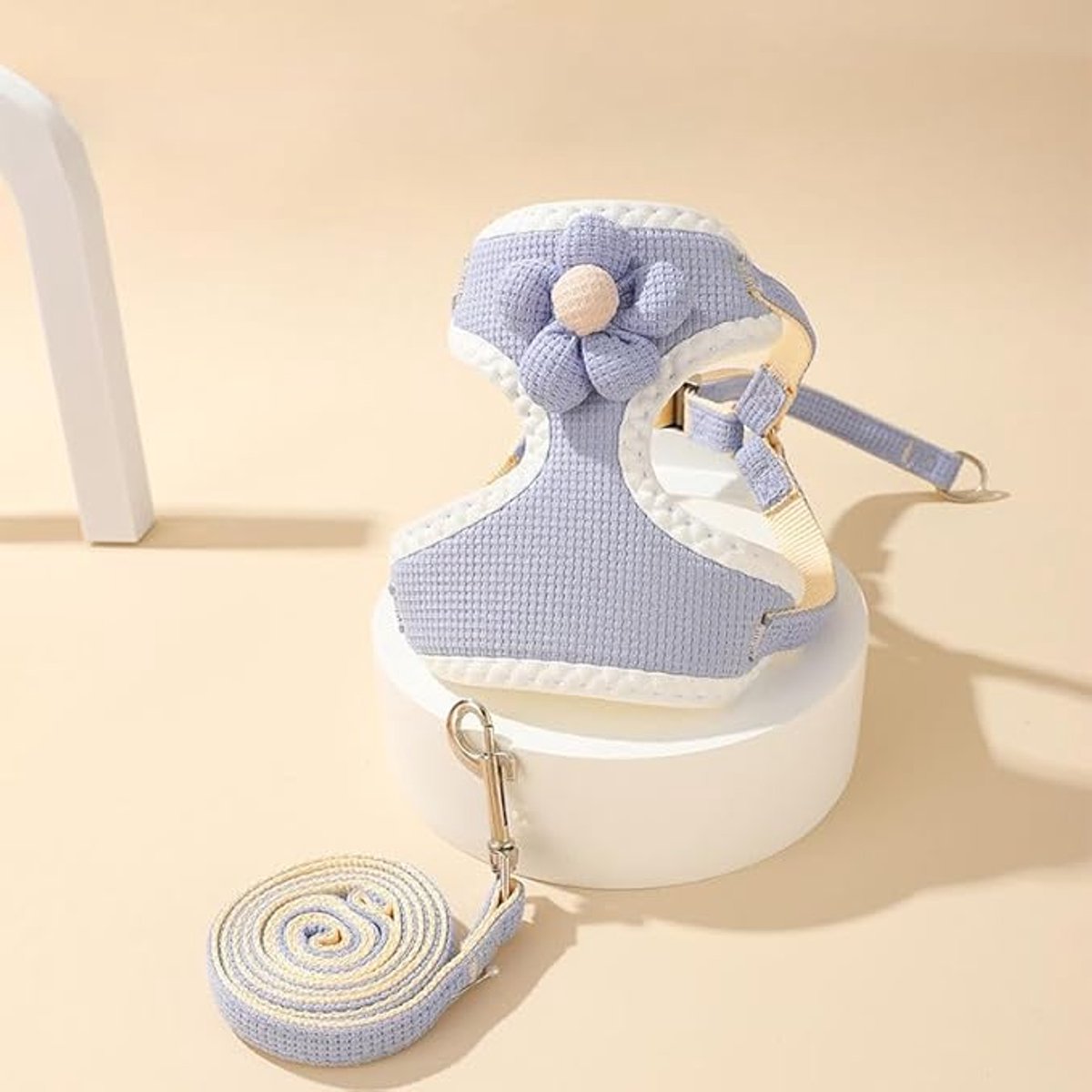 Dog Harness - Dog Harness - Dog Harness for Small Dogs - Anti-Pull Harness - Y-Shaped Harness - Pet Harness - Cat Escape Harness - Adjustable Harness for Small and Medium Dogs (Blue, Size M)