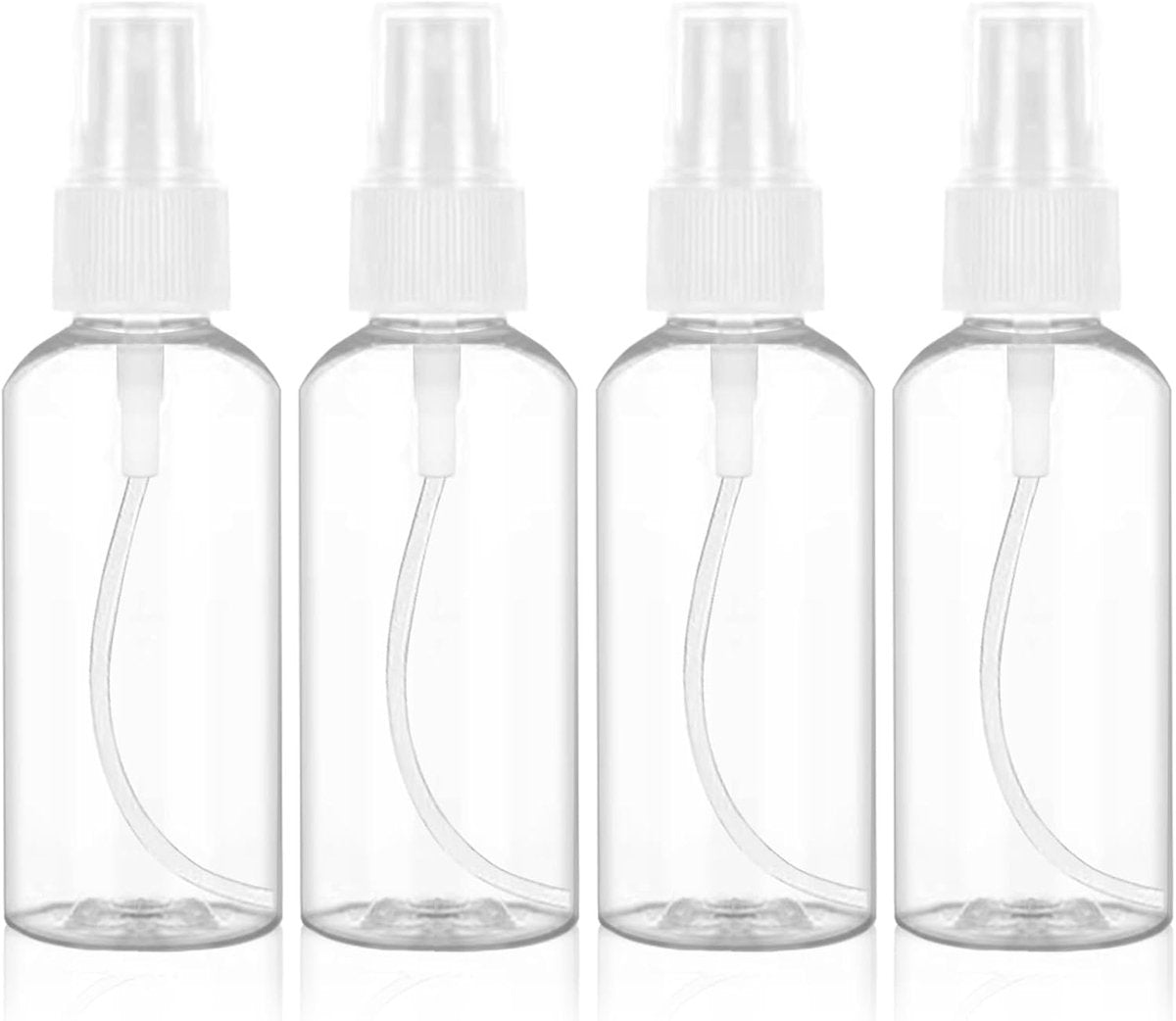 Spray Bottles (4-pack) - Refillable Plastic Spray Bottles - 50ml Spray Bottles - Empty Aerosol Cans - For Essential Oils, Cleaning, Perfume
