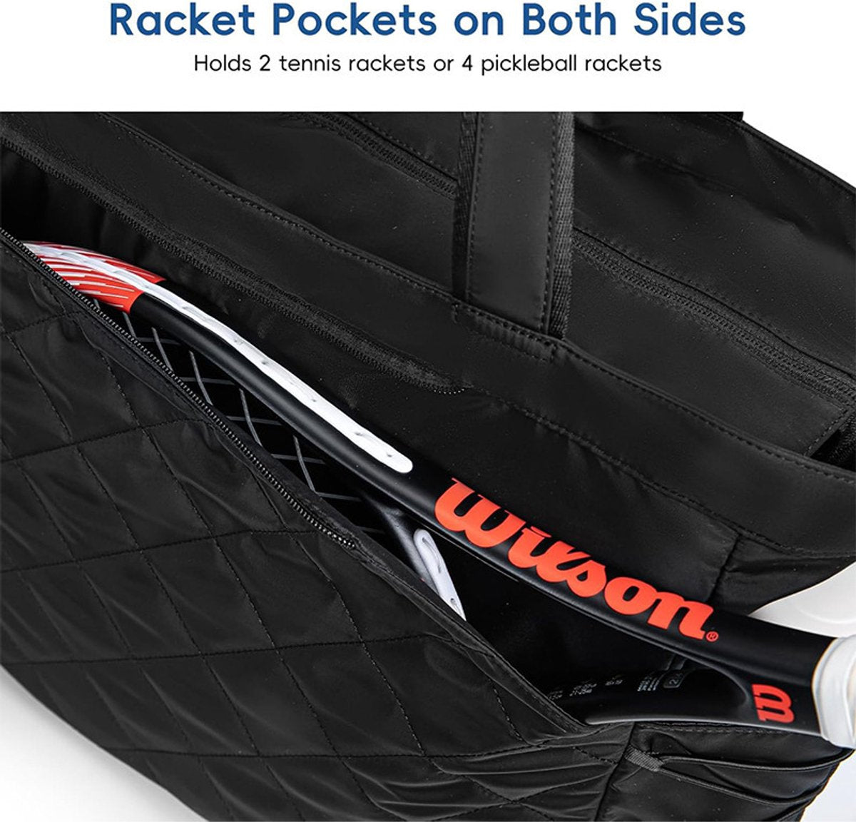 Backpack - Tennis Bag - Handbag - Sports Bag - Waterproof Racket Bag - Suitable for multiple rackets with shoe compartment - Blue