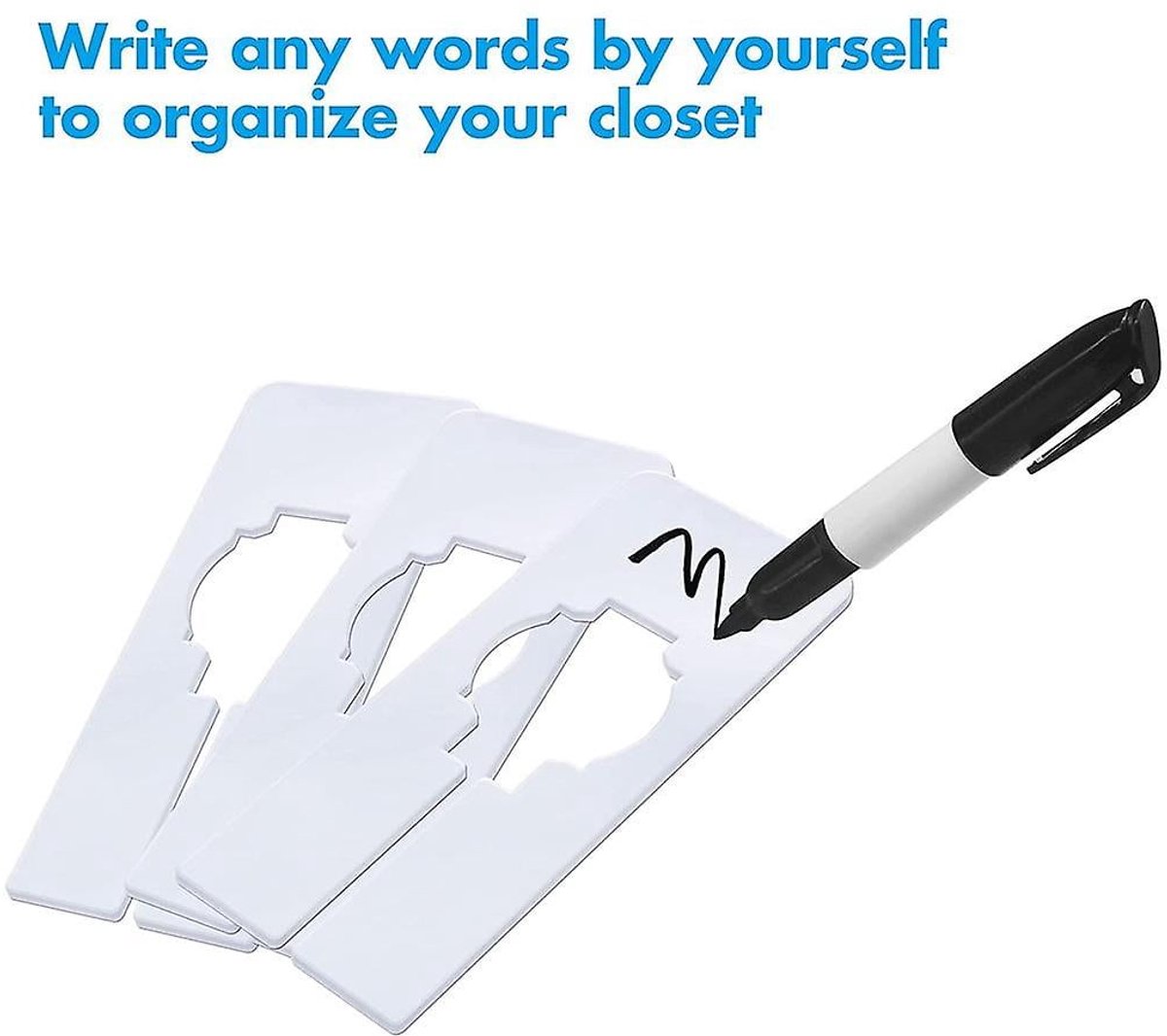 Wardrobe dividers - for hanging clothes - rectangular clothes dividers on racks - white wardrobe 40 pieces