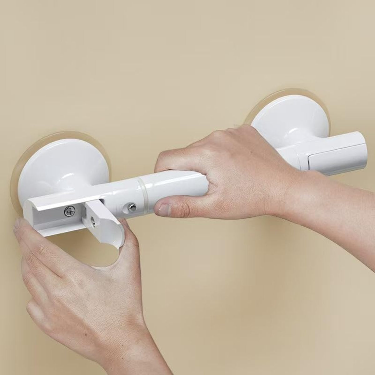 Shower Handle with Suction Cup Bathroom - Suitable for shower and toilet - Moisture-resistant - Non-slip - Safety handle - Removable - Wall bracket - Handle for the elderly and children - 35 CM