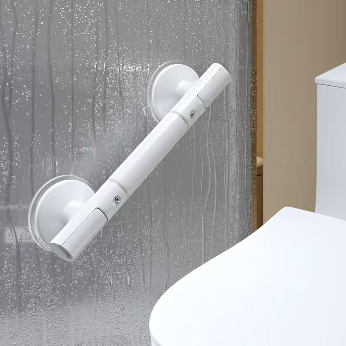 Shower Handle with Suction Cup Bathroom - Suitable for shower and toilet - Moisture-resistant - Non-slip - Safety handle - Removable - Wall bracket - Handle for the elderly and children - 35 CM