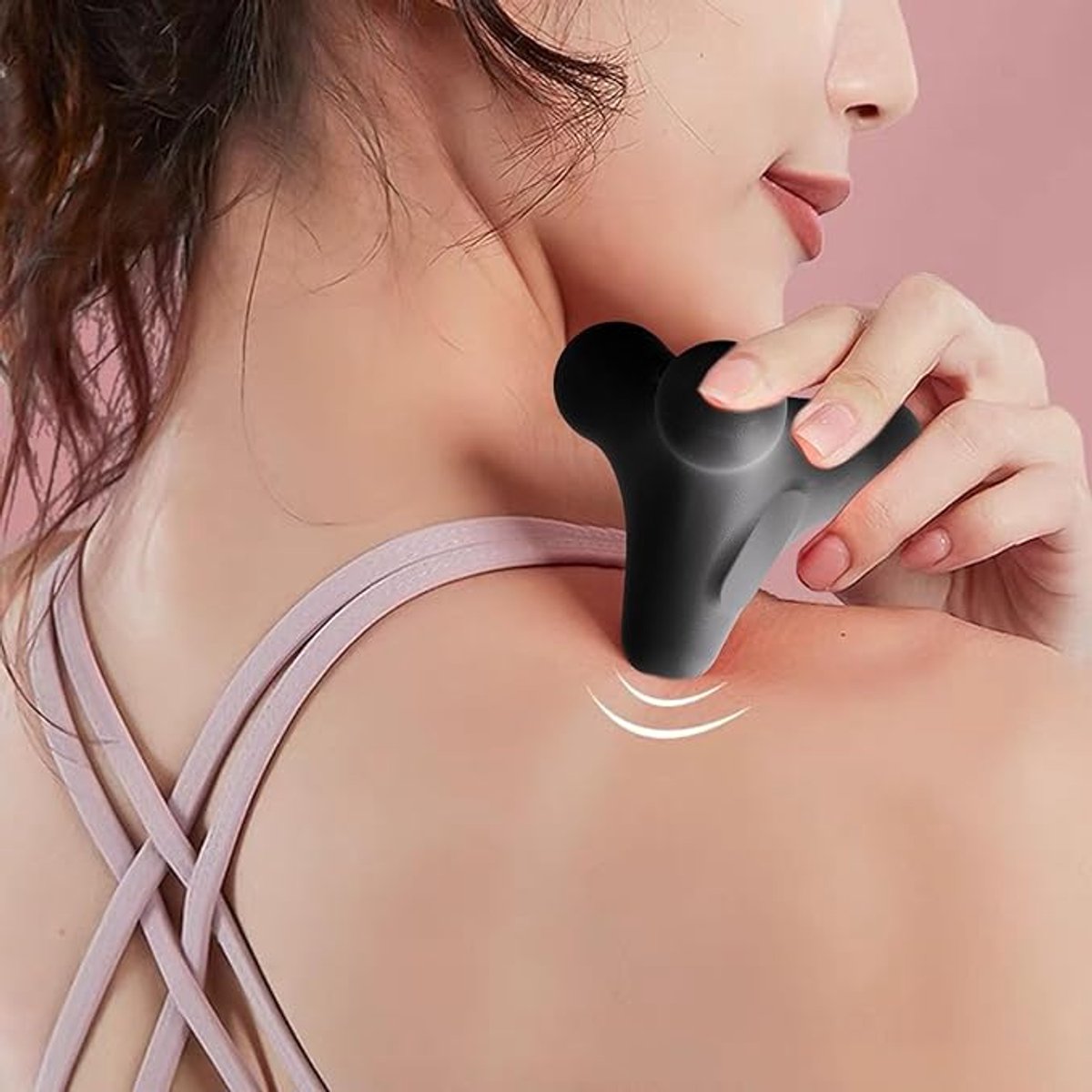 Massage Balls - 1 item - Shiatsu massage device - Massage balls with relief points - Trigger point exercise balls - Exercise ball - Massages shoulder, neck, waist and hand muscles (Gray)