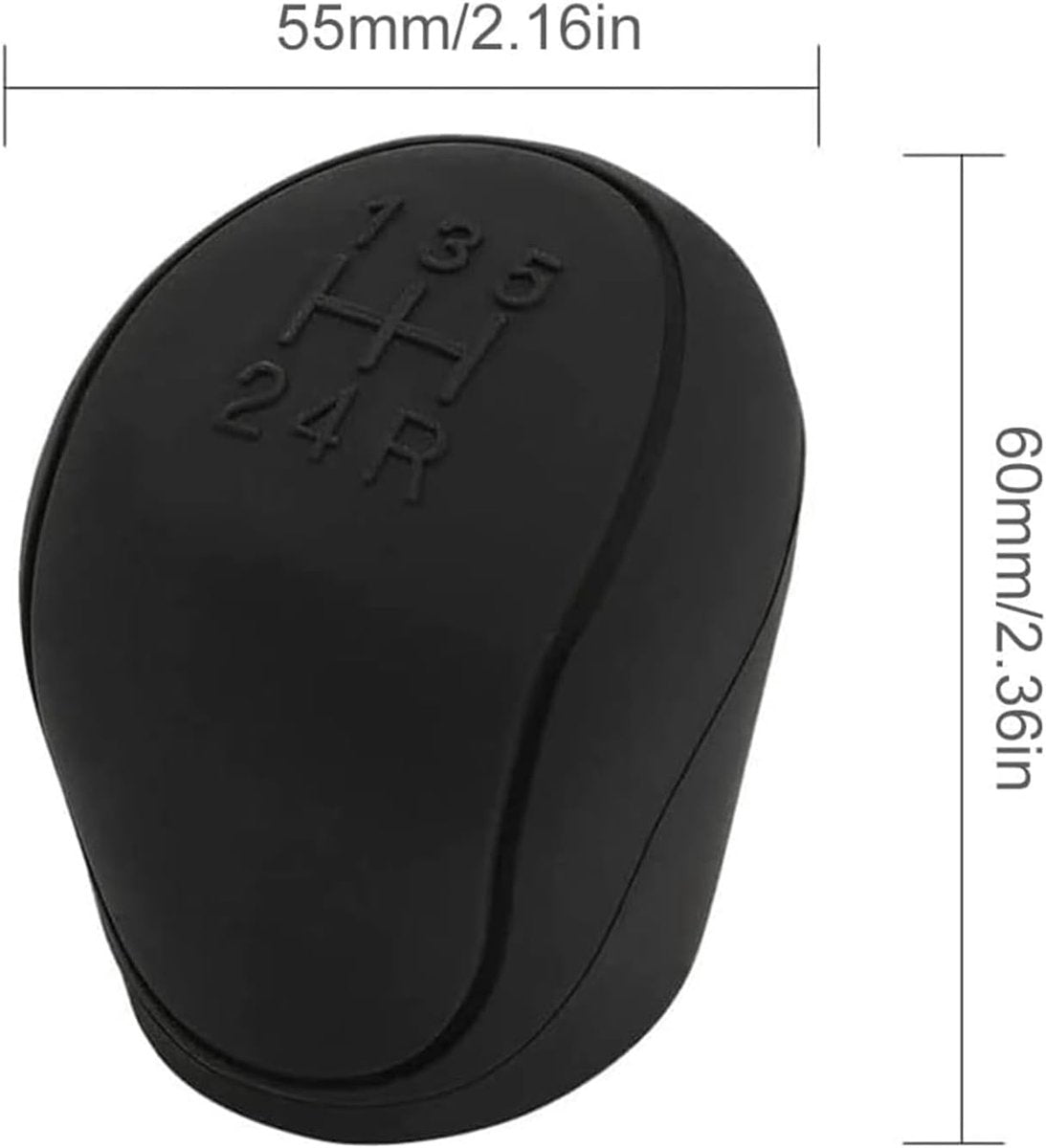 Transmission Lever Cover - Car Gear Shift Knob Cover - Car Gear Shift Knob Protective Cover - Car Round Soft Silicone Anti-slip Gear Shift Knob Cover - Black