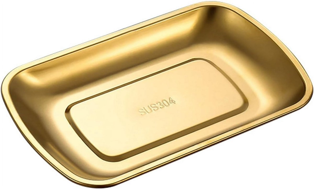 Snackbox Deli Box - Simple stainless steel snack bowl - Fruit and vegetable bowl (gold)