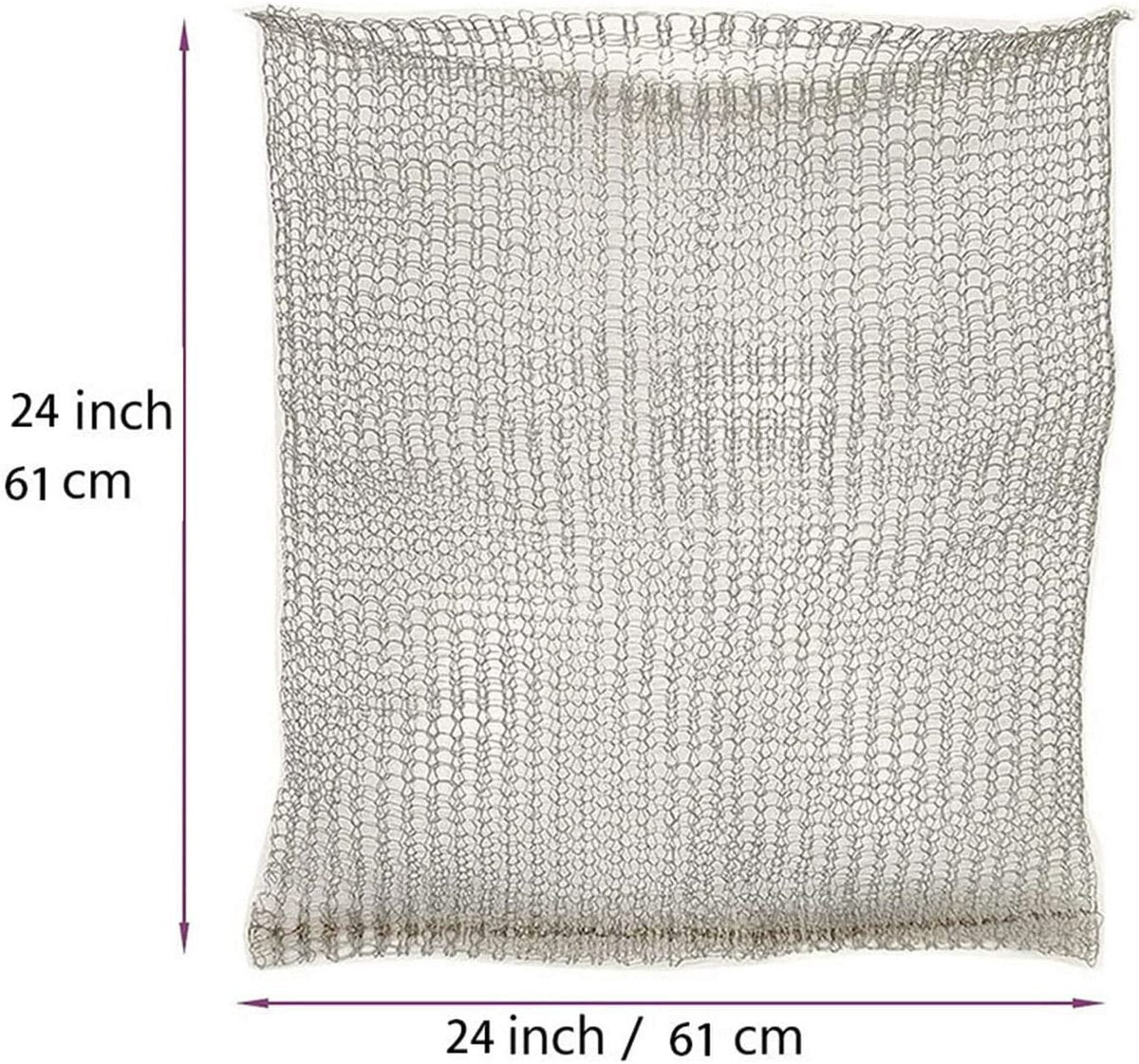 Garden Tools - 3-Piece Root Protection Baskets - Gopher-Resistant Stainless Steel Wire Basket Barriers - Keep Burrowing Animals, Pests, Voles, Moles, and More Out - 24 x 24 Inches