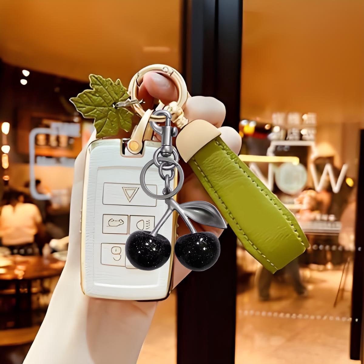 Cherry Charm Keychain - Fashion Accessory for Women's Bags - Suitable for Car Keyrings