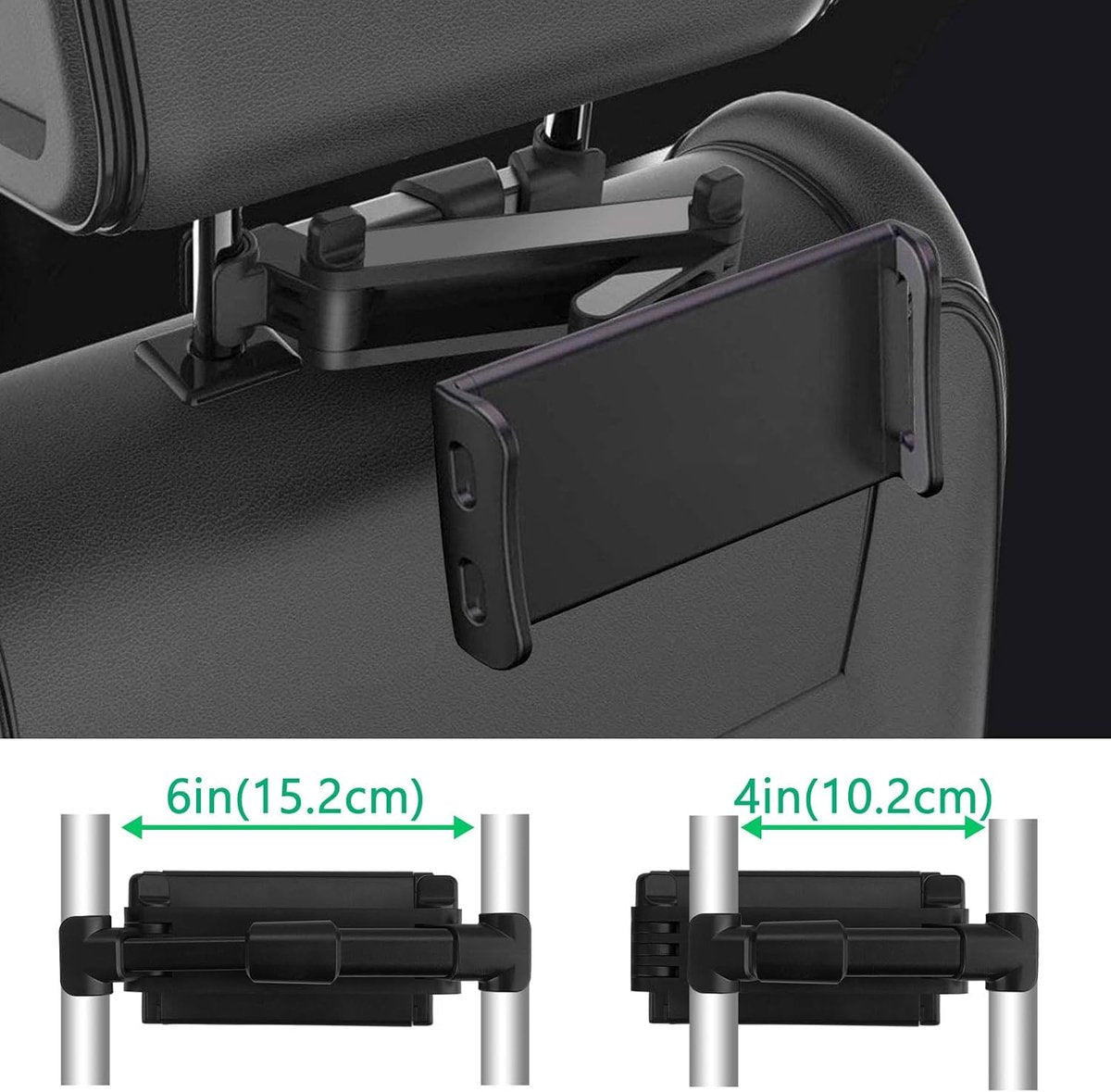 Car Phone Holders - Phone Holder - Back Seat - Adjustable Phone Holder - Back Seat Phone Holder - Universal Car Phone Holder - Black