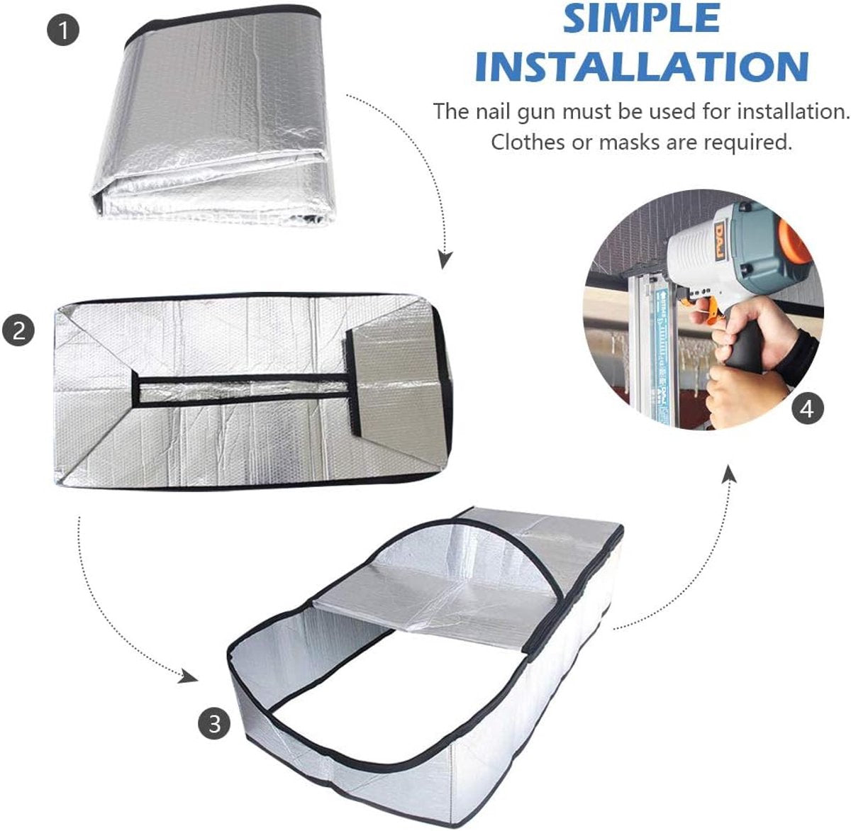 Attic Hatch Insulation Cover 63.5x138 cm - Dust Cover for Attic Hatch - Energy Saving With Zipper - For Stairs - Cool in Summer, Warm in Winter