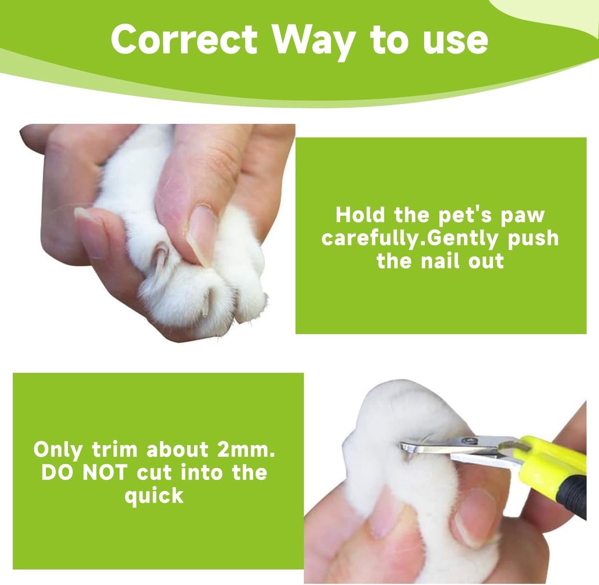 Pet Nail Clippers - Professional Pet Nail Clippers - Scissors - Stainless Steel - Cat Nail Clippers - Suitable for Small Dogs, Puppies, and Cats