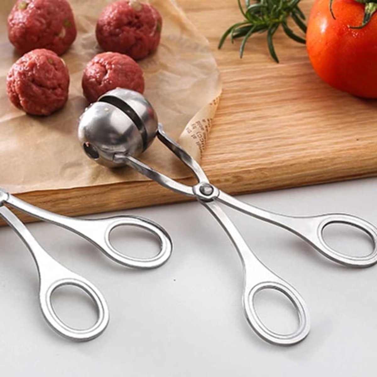 Stainless Steel Meatball Clamps - Pack of 2 - 304 Stainless Steel Meatball Clamps - Meatball Making Tools - Fish Ball Clamps - Round Rice Ball Maker