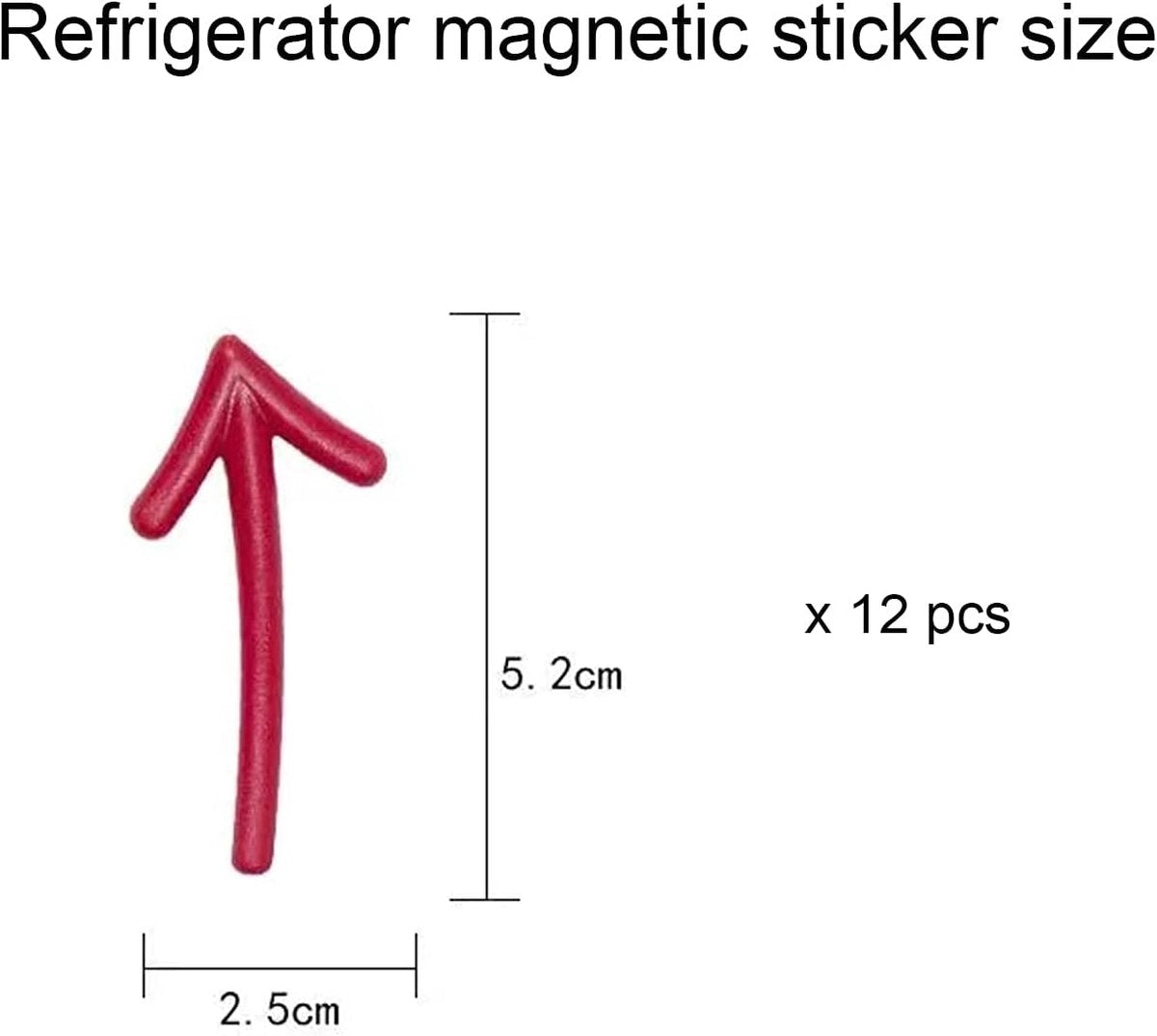 3D Arrow-Shaped Magnetic Notes - Fridge Magnets - 12-Piece Set for Whiteboard & Fridge - 2 Pieces in Each Color