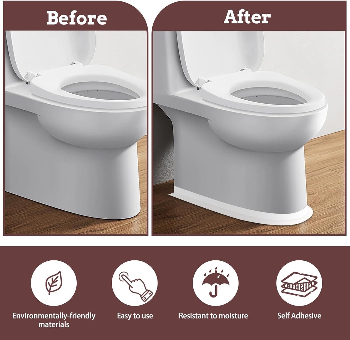 Sealing Strip - 3 Rolls - Bathtub Sealing Strip - Bathroom Sealing Tape - Waterproof Sealing Tape - Suitable for Kitchens, Washbasins, Bathtubs, Toilets and Shower Rooms - Sealing Tools Required - White