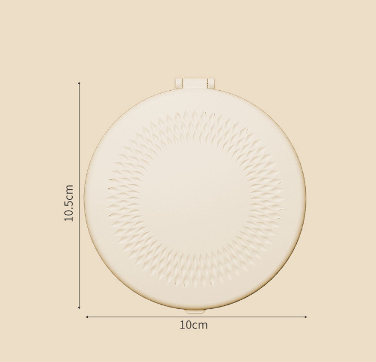 Make up mirror - Mini mirror with light - 1x/5x magnification - 10 cm - Rechargeable - Suitable for wallets, pockets, travel and as a gift (Khaki)