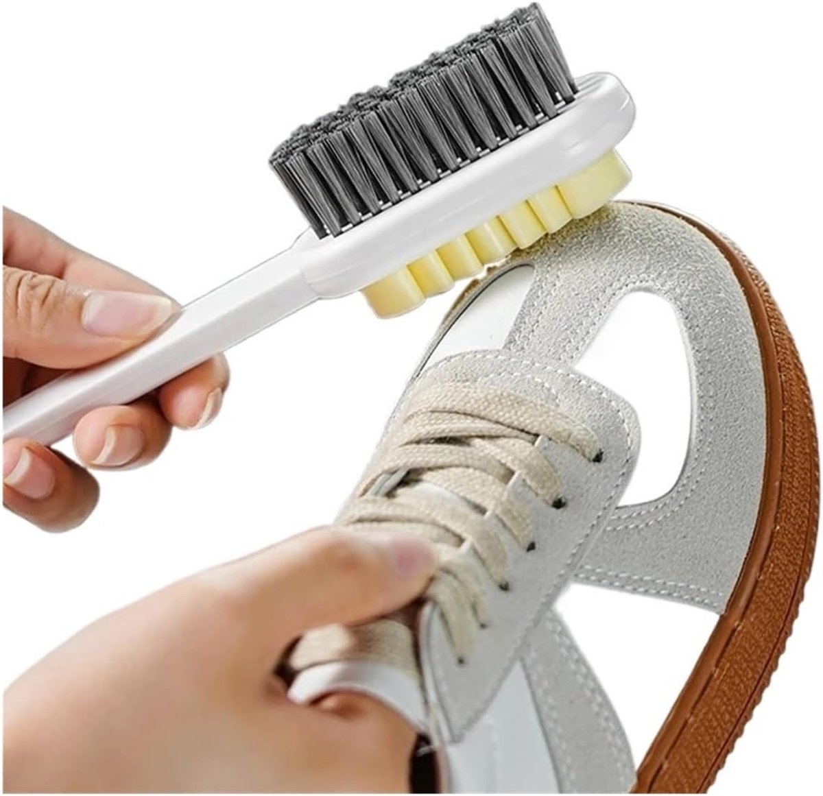 Shoe Brush - 2-in-1 Matte Shoe Brush - Soft Cleaning Brush - Silicone Brush - Provides optimal care for suede and leather shoes.